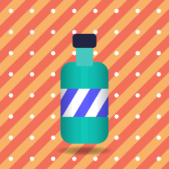 Animated product GIF with a striped studio background
